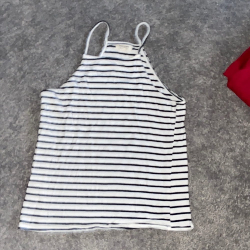 black and white tank top